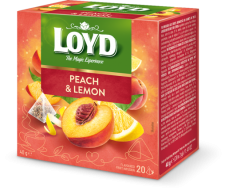 Чайный напиток ароматизированный "Персик и лимон" т.м. Loyd в пирамидках
